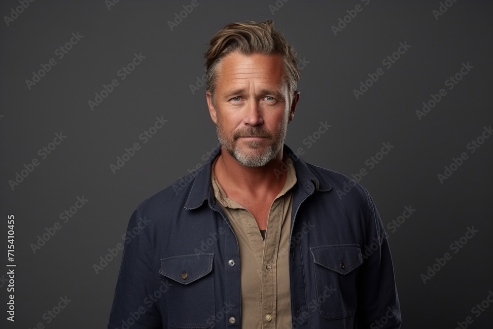Portrait of a handsome middle-aged man with a beard. Portrait of a handsome middle-aged man with a beard.