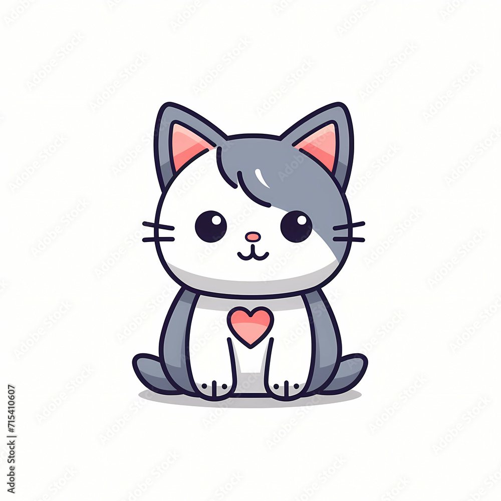 A Cat, A Cartoon Of A Cat A Cat, A Cartoon Of A Cat