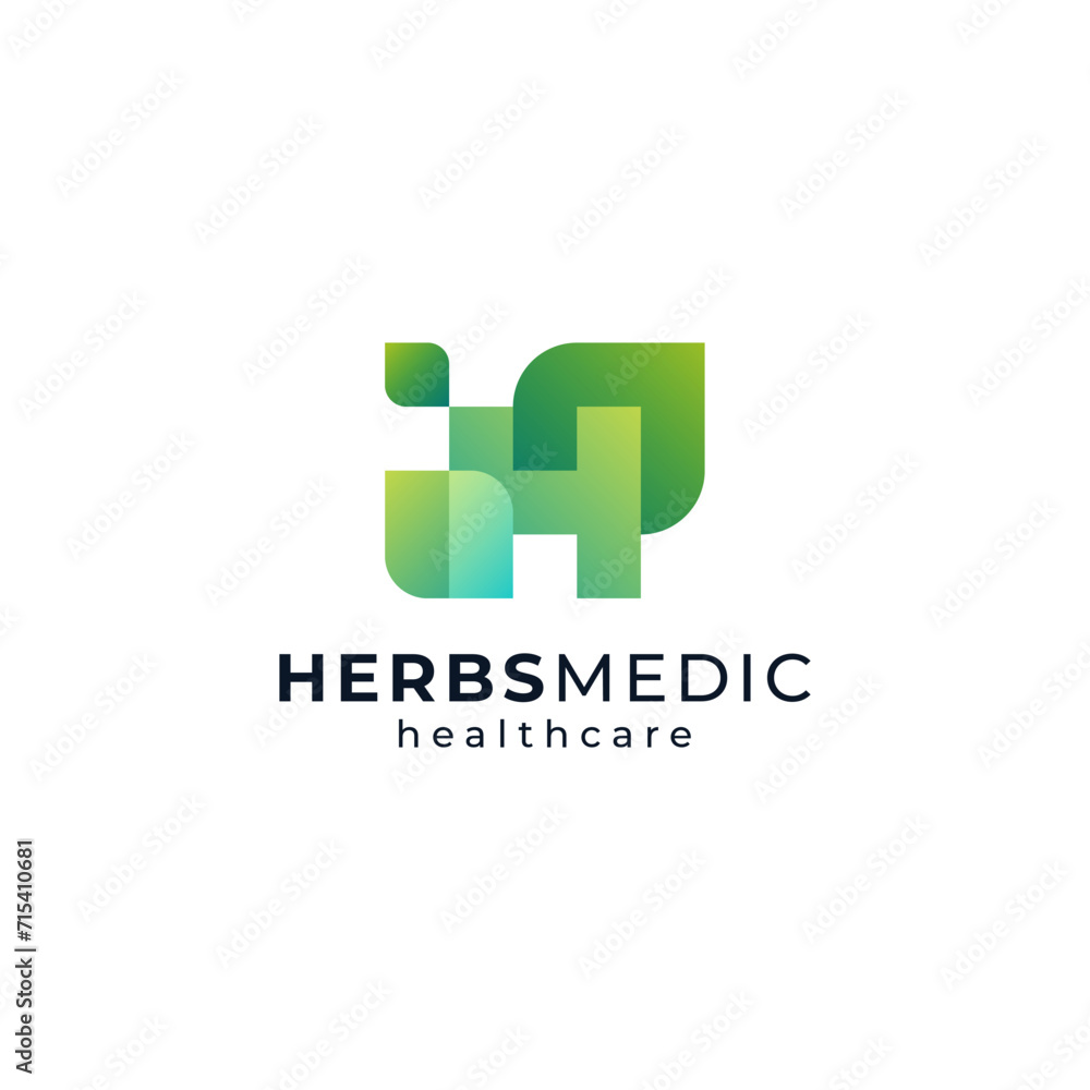 letter H with leaf for plant and hidroponic logo design letter H with leaf for plant and hidroponic logo design