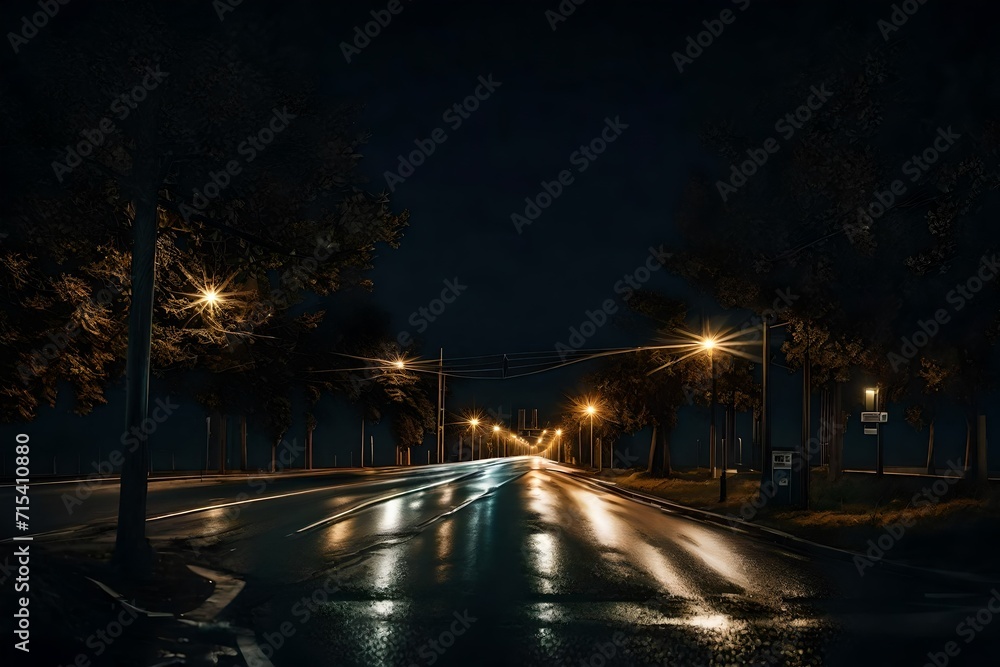 night traffic on the street