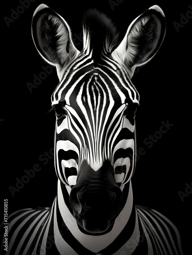 A Black And White Zebra  A Close Up Of A Zebra