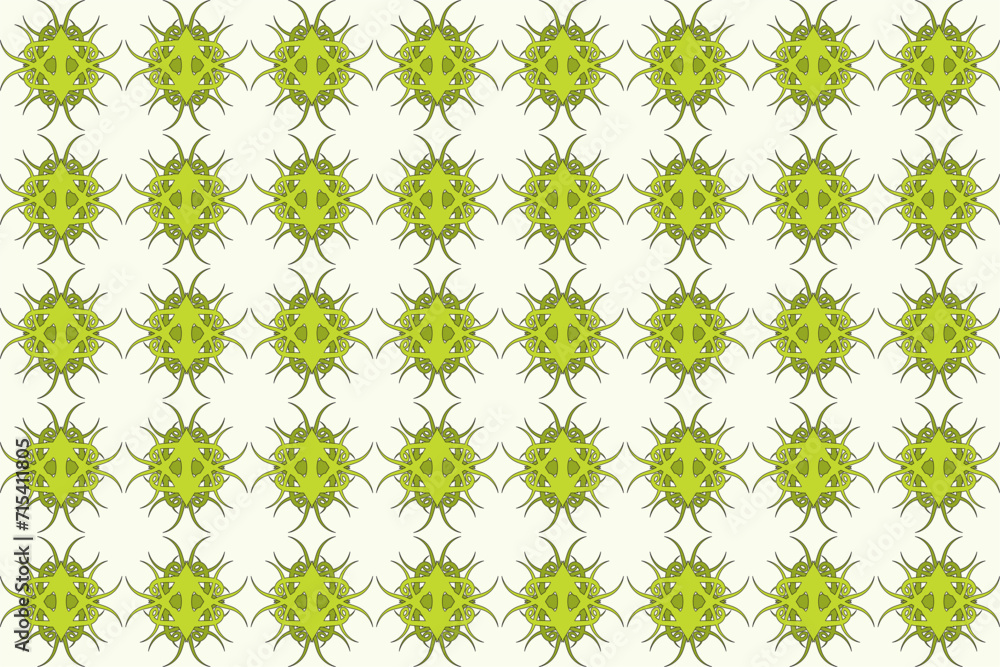 Seamless pattern with ethnic floral ornaments floral batik Seamless pattern with ethnic floral ornaments floral batik
