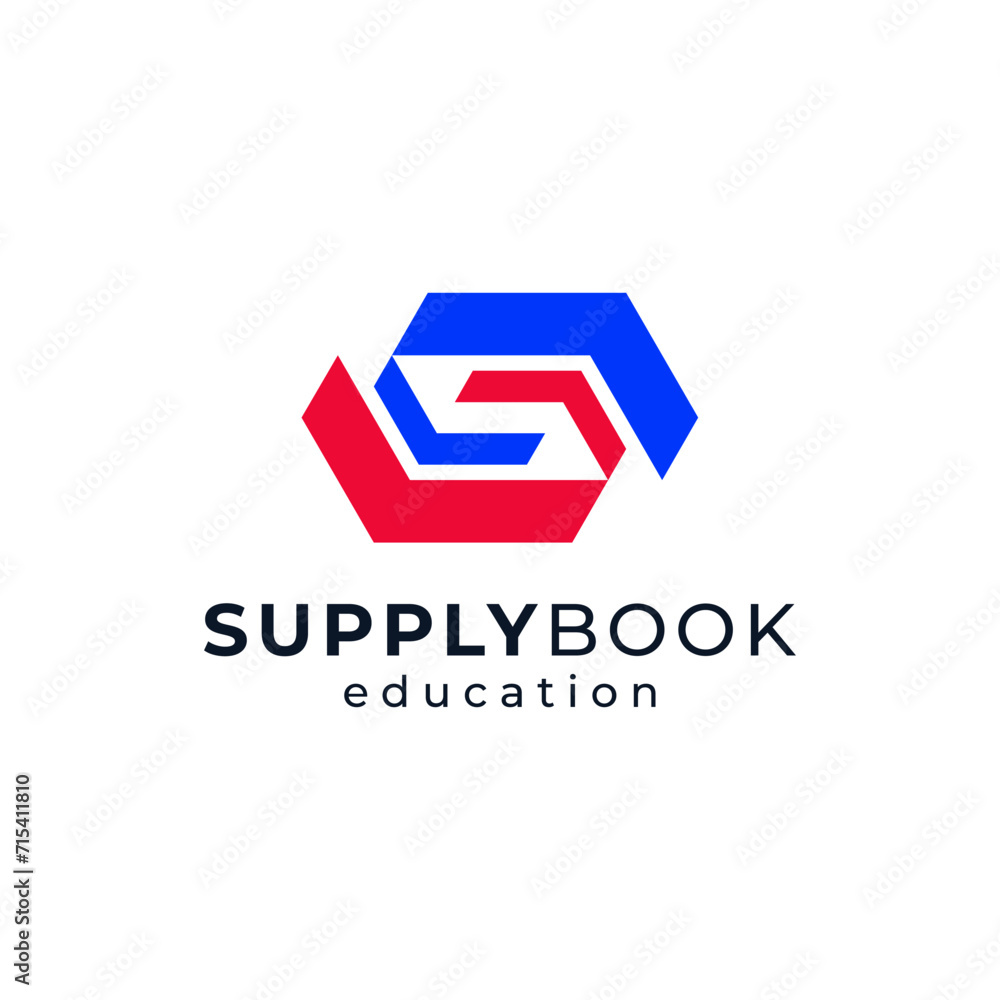 letter S with abstract book for library, education and knowledge logo design letter S with abstract book for library, education and knowledge logo design