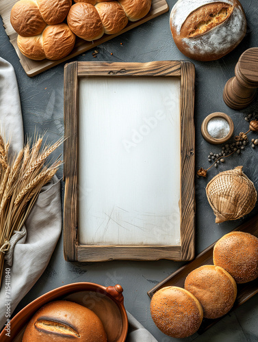 Top view of bakery infomartion banner