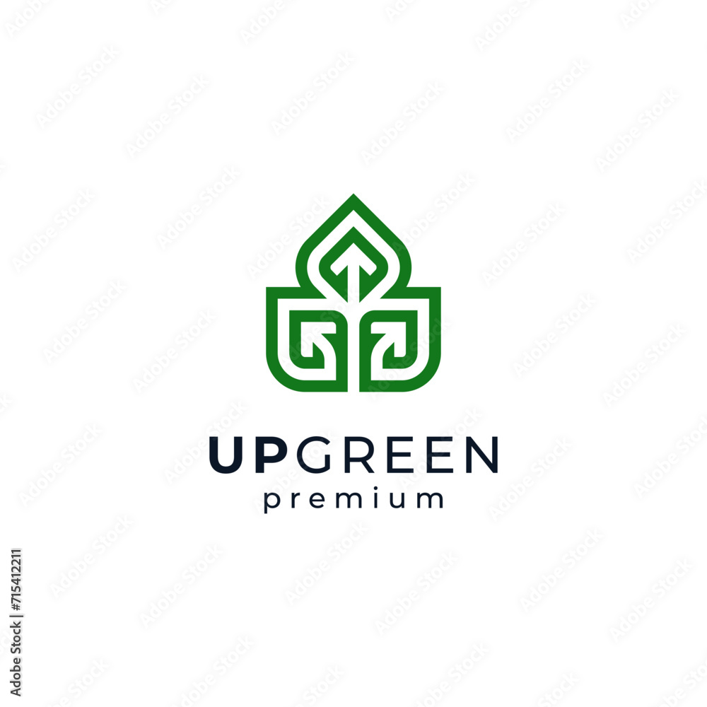 leaves and arrows for agricultural, plantation, farming or business and finance logos leaves and arrows for agricultural, plantation, farming or business and finance logos