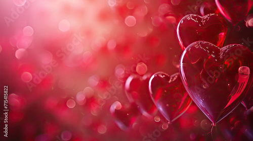 valentines day background with hearts