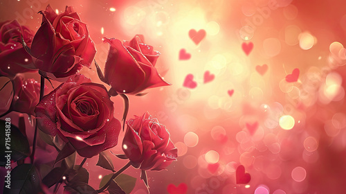 valentines day background, red rose