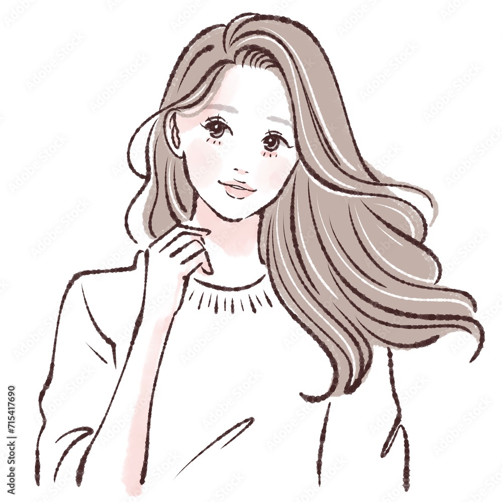 女性・女の子のイラスト素材 女性・女の子のイラスト素材