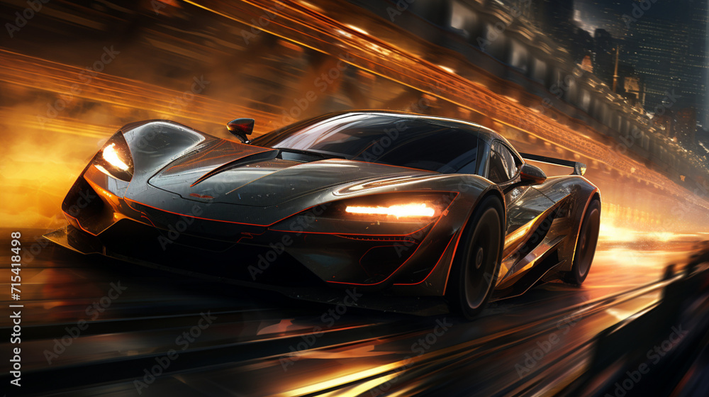 Velocity Unleashed: Dynamic Racing Game Wallpaper