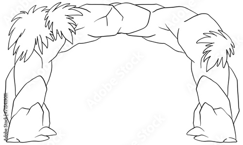 Illustration of a furry arch made from limbs