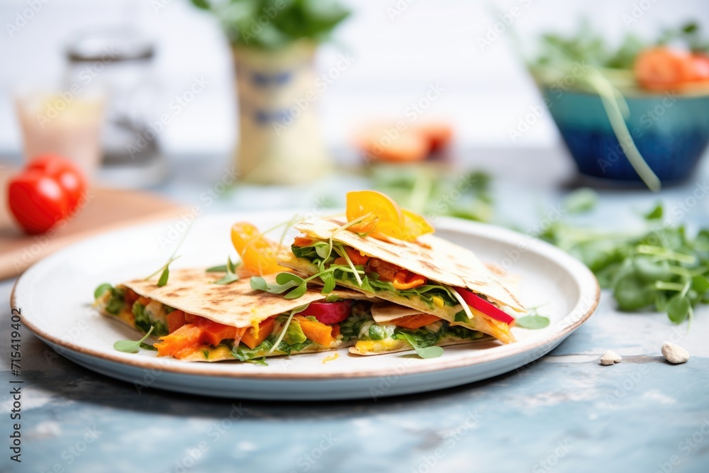 vegan quesadilla with dairy-free cheese vegan quesadilla with dairy-free cheese