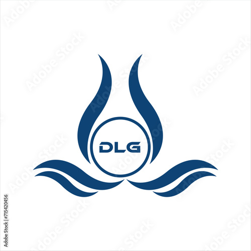 DLG letter water drop icon design with white background in illustrator, DLG Monogram logo design for entrepreneur and business.

