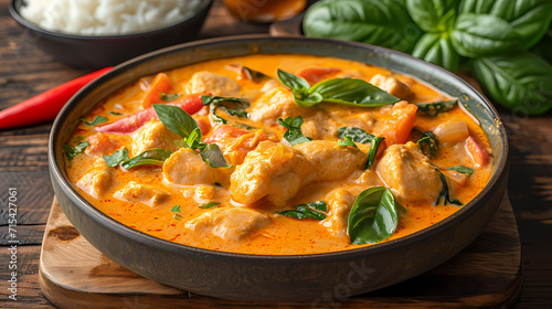 chicken curry with rice © Tri_Graphic_Art