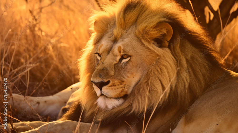 Fototapeta premium close up of a lion