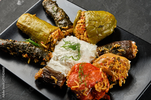 Konstfotografi Vegetable dish stuffed with meat and rice (dolma)