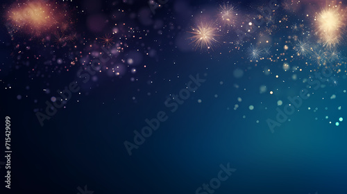 Beautiful creative holiday background with fireworks and sparkles