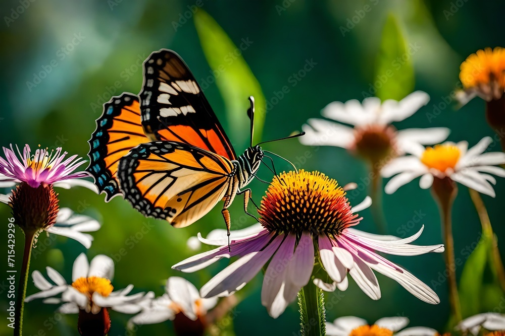 butterfly on a flower butterfly on a flower