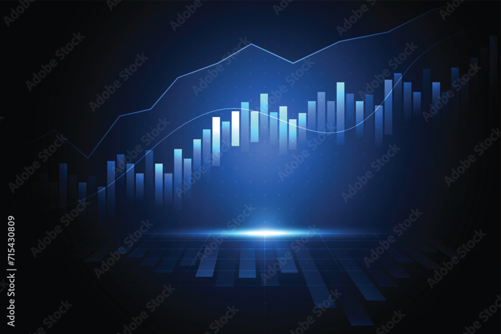 Business candle stick graph chart of stock market investment trading on ...