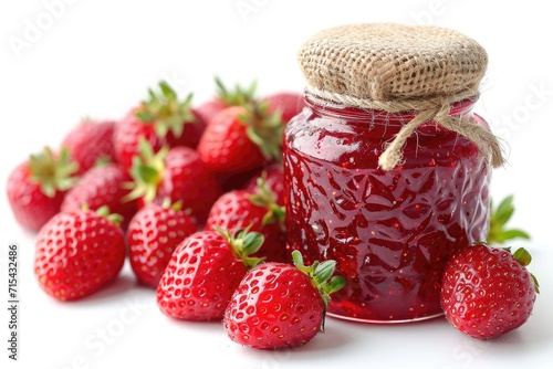 strawberry jam isolated kitchen table professional advertising food photography