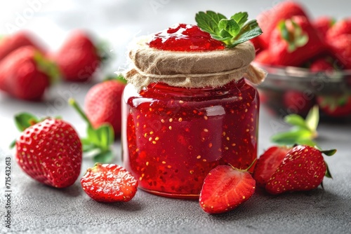 Wallpaper Mural strawberry jam isolated kitchen table professional advertising food photography Torontodigital.ca