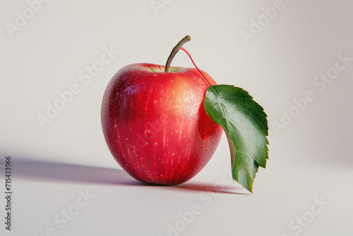 red apple on a wooden background