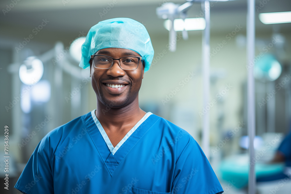 Young African American man with doctor uniform Young African American man with doctor uniform