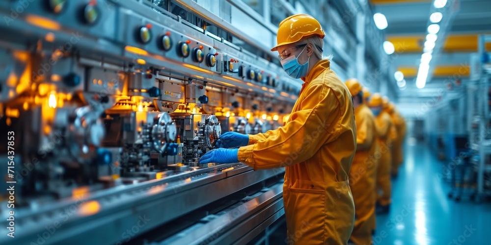 © Iryna - Modern industrial plant with equipment and workers demonstrating technology and production automation.