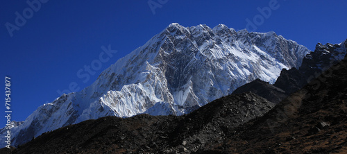 Mount Nuptse and moraine of the Khumbu Glacier, Nepal. © u.perreten
