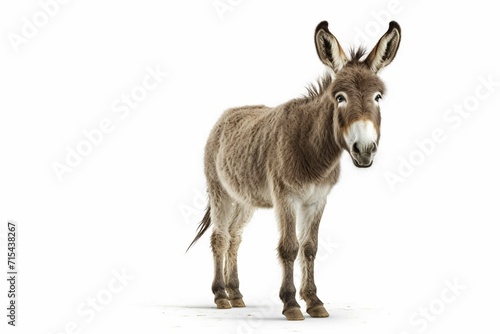 
donkey isolated a on white photo