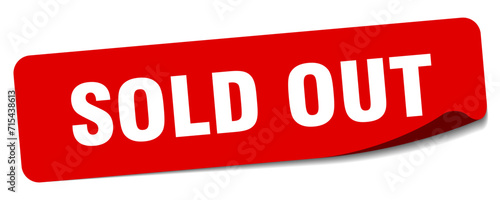 sold out sticker. sold out label