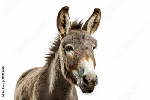 Fototapeta donkey isolated a on white