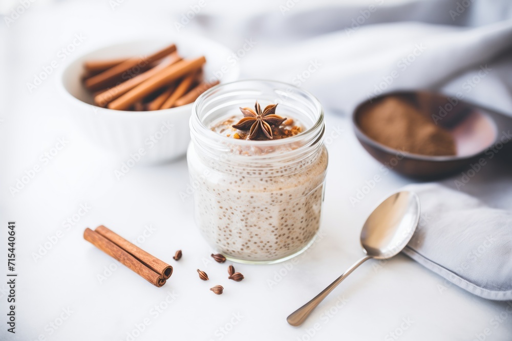 spiced chai chia pudding with star anise and cinnamon spiced chai chia pudding with star anise and cinnamon