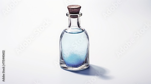 simple potion bottle, white background, product photography, copy space, 16:9
