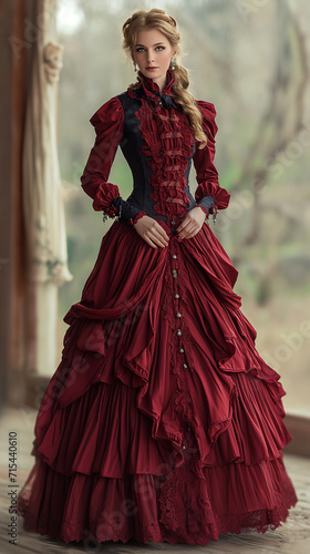 woman victorian dress clothes