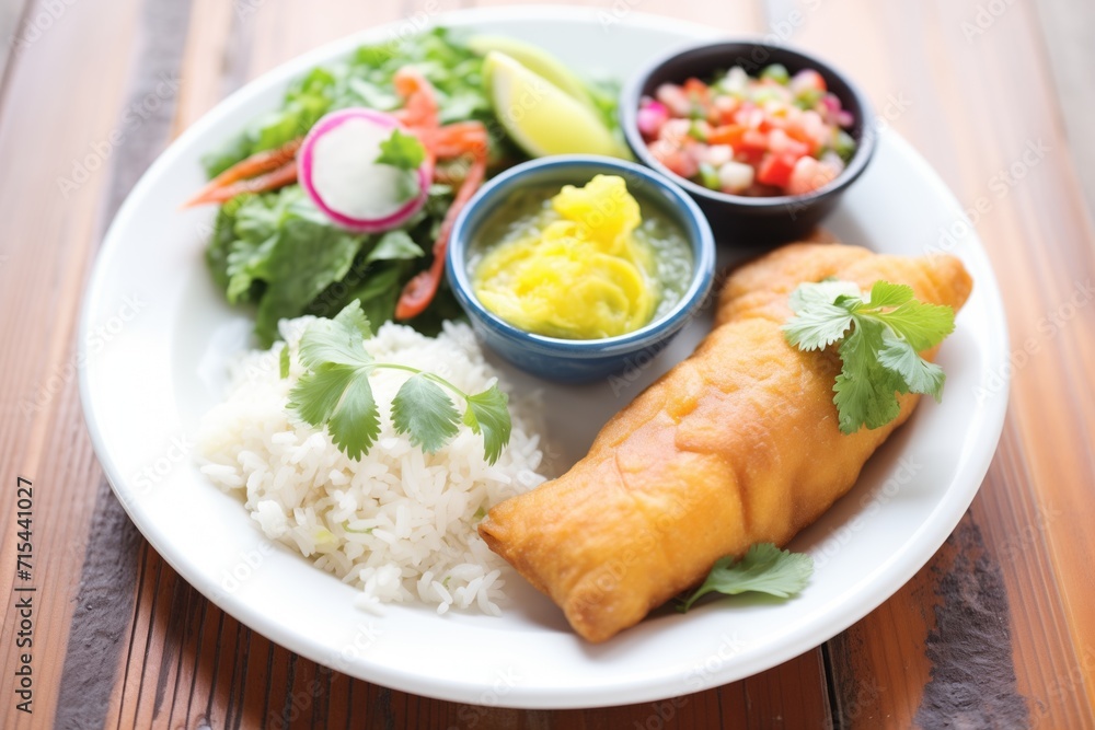 chiles rellenos plated elegantly with a side salad chiles rellenos plated elegantly with a side salad