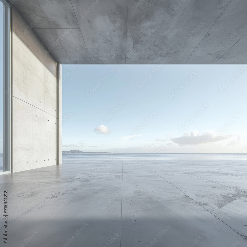 Empty concrete floor and gray wall. Empty concrete floor and gray wall.