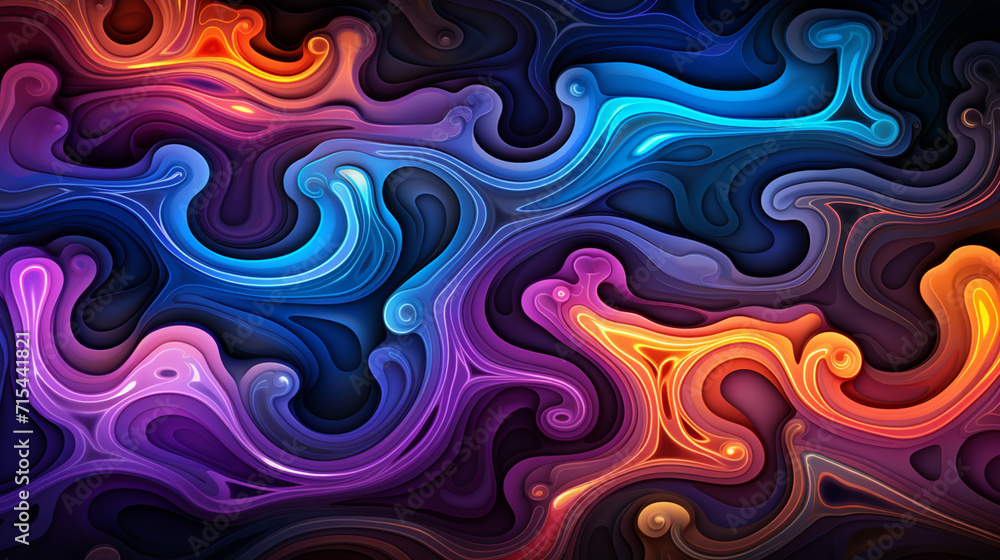 3d rendering, abstract colorful background, curvy ribbons. Modern creative wallpaper 3d rendering, abstract colorful background, curvy ribbons. Modern creative wallpaper