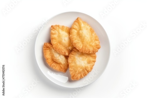 Brazilian Street Food: Isolated Fried Pastry on Plate