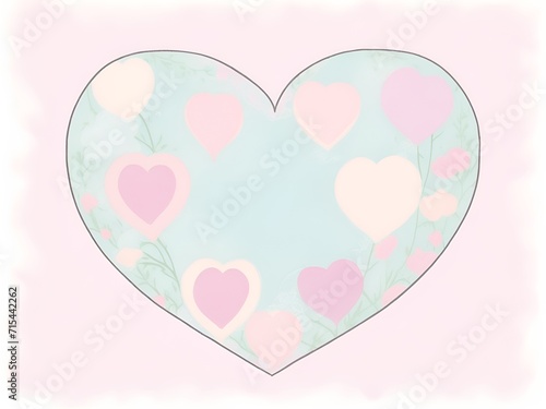 Valentine pink heart on a pink background wedding card
