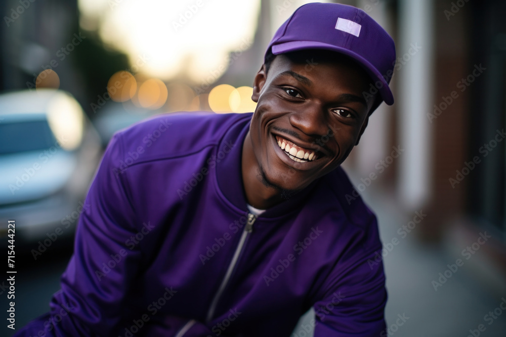happy happy home delivery delivery man smiles. happy happy home delivery delivery man smiles.