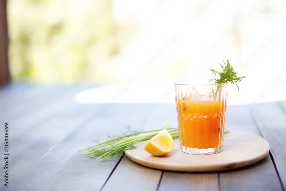 carrot juice in glass, whole carrots alongside carrot juice in glass, whole carrots alongside