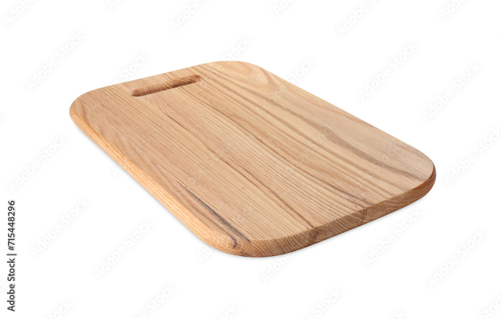 One wooden cutting board isolated on white One wooden cutting board isolated on white