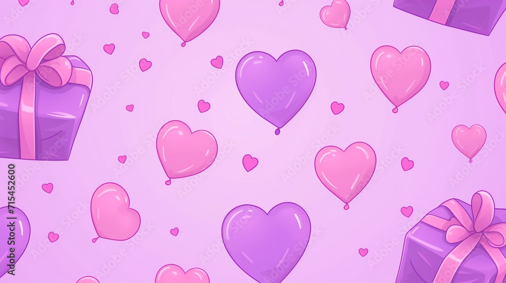 Watercolor Valentine's Day Background Art Pretty, Soft, Beautiful, White Background, Happy