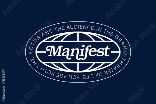 Streetwear design manifest aesthetic typography quotes graphic tee vector templates