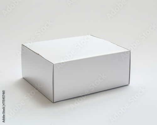 Blank White Cardboard Box Background for Shipping and Packaging Design © AIGen