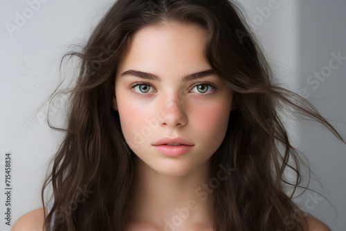 Portrait of pretty brunette teenage girl
