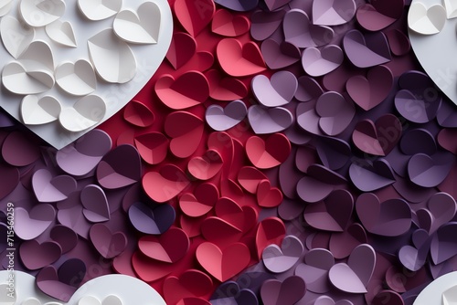 Seamless pattern Paper hear...