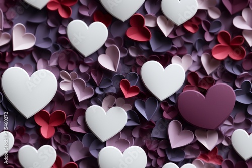 Seamless pattern Paper hear...