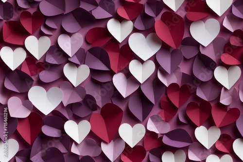 Seamless pattern Paper hear...