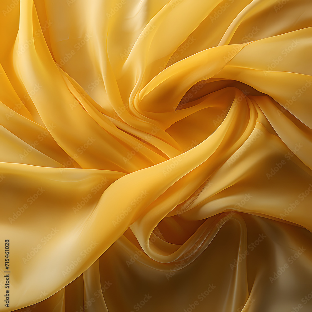 Fototapeta premium A close up of a yellow silk fabric